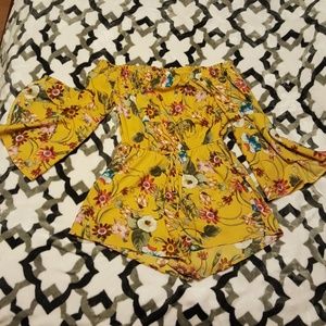 Blush- Yellow Spring Floral Jumper